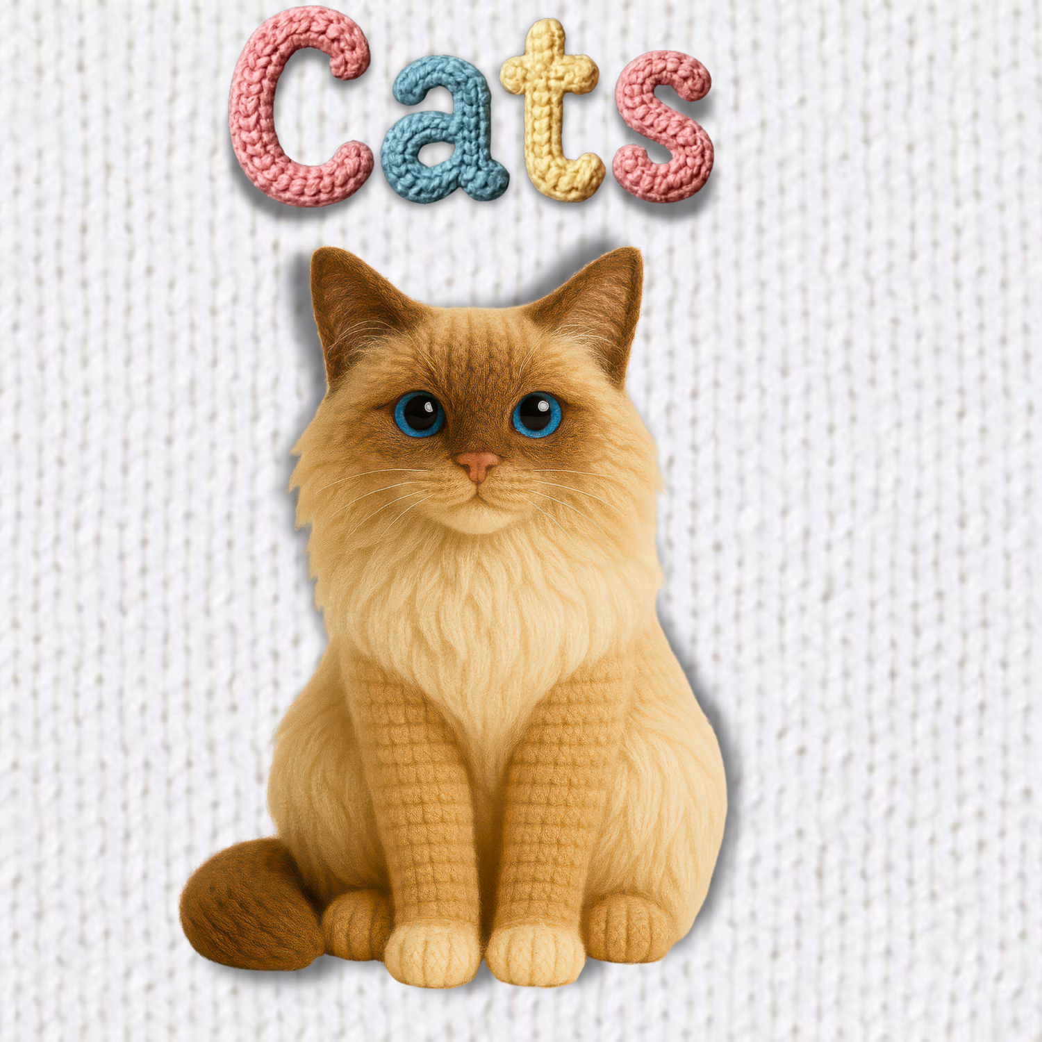 Yarnible Cat T-Shirts – Crochet-Style Feline Portraits